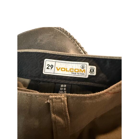 Volcom Men’s Khaki True To This Chino Casual Skate Shorts Size 29 - Picture 3 of 7